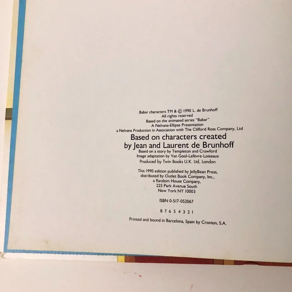 Vtg 1990 Babar The Show Must Go On  Jellybean Press Book - Picture 7 of 16